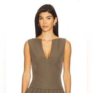 superdown Brown Sleeveless Top